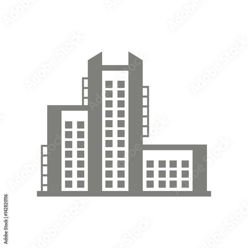 Icon high building vector isolated