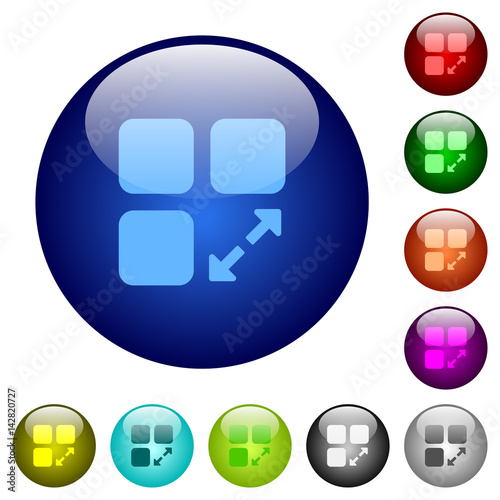 Extend component color glass buttons