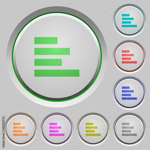 Text align left push buttons