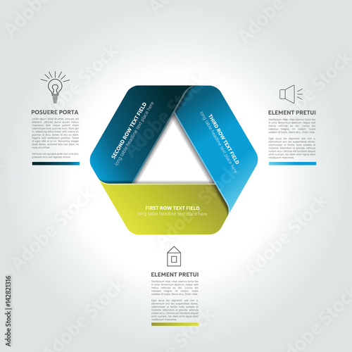 Triangle infographic, chart, scheme.