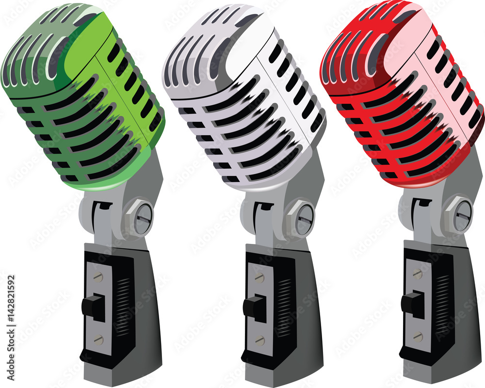 radio italiana microfoni tricolore italiani Stock Vector | Adobe Stock