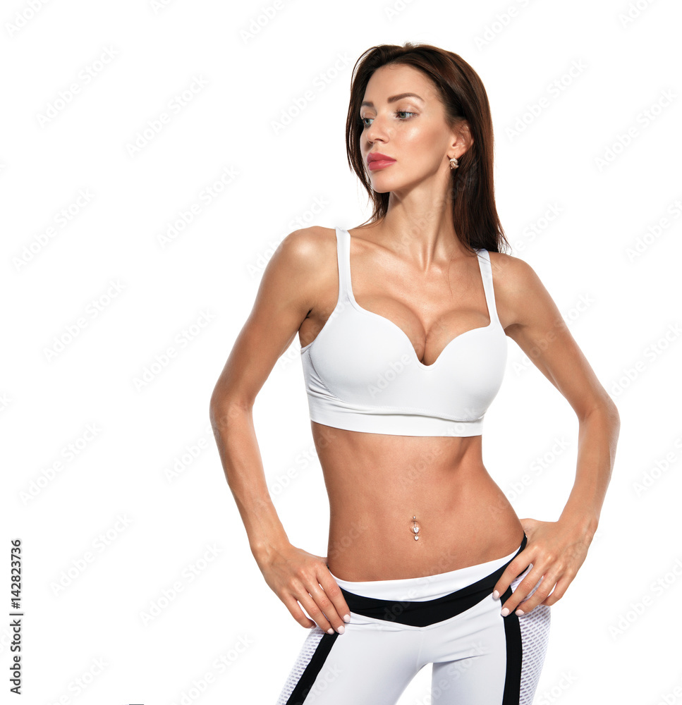 portrait of attractive caucasian woman with long brown hair portrait of attractive caucasian woman with long brown hair