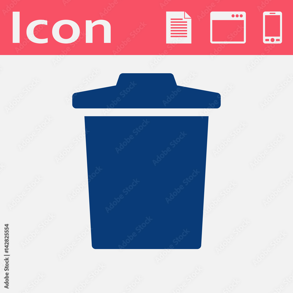 trash bin vector icon trash bin vector icon