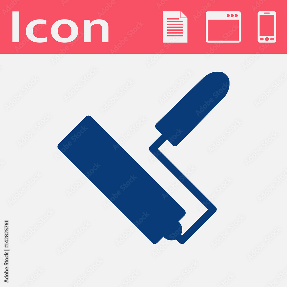 paint roll vector icon