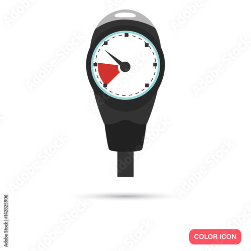 Depth gauge color flat icon for web and mobile design