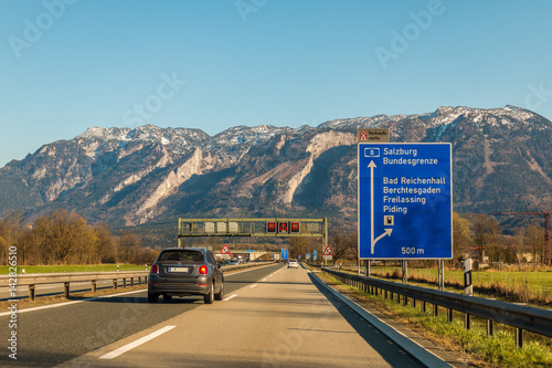 Autobahn A8 nahe der österreichischen Grenze