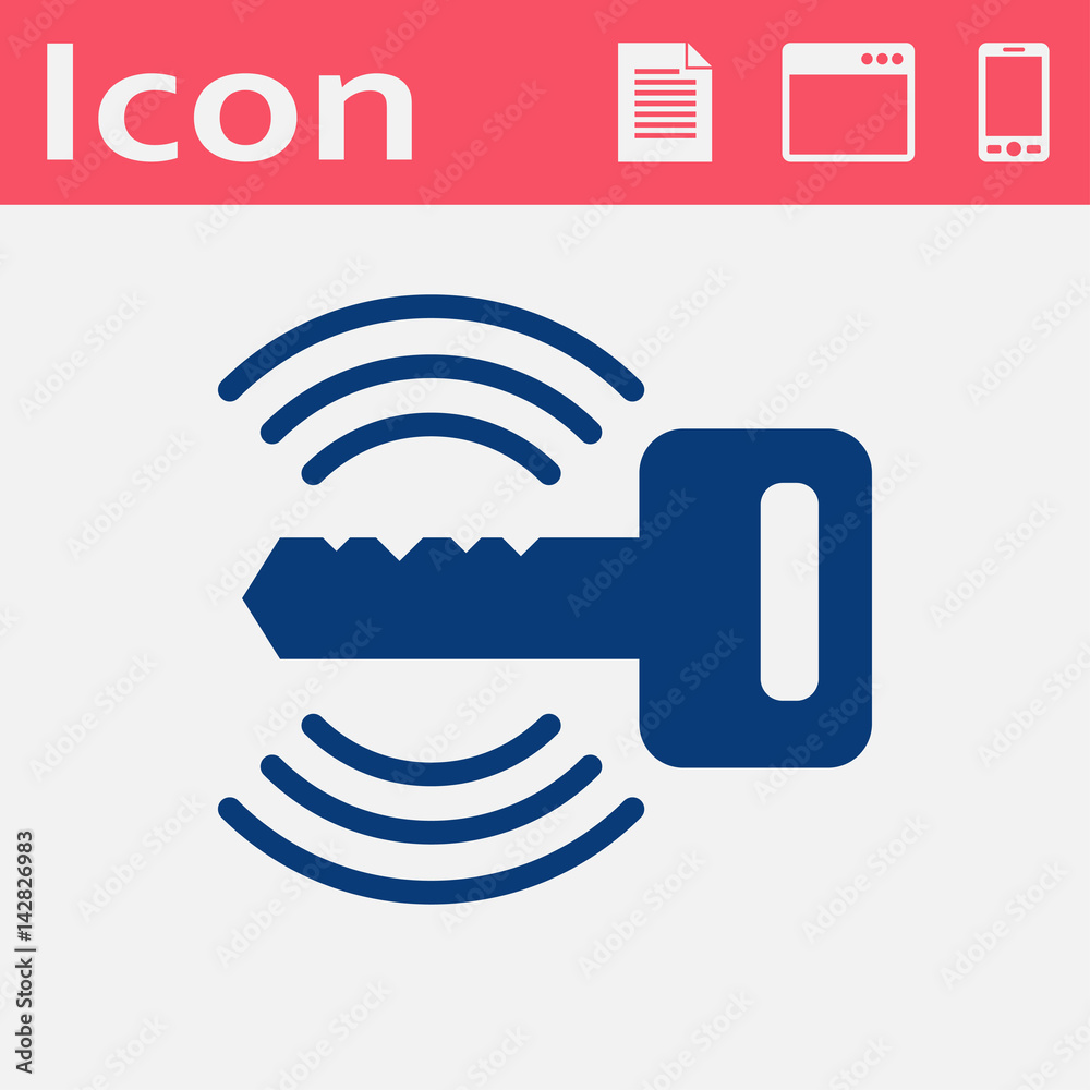 Car remote key symbol vector hmi dashboard flat icon Car remote key symbol vector hmi dashboard flat icon