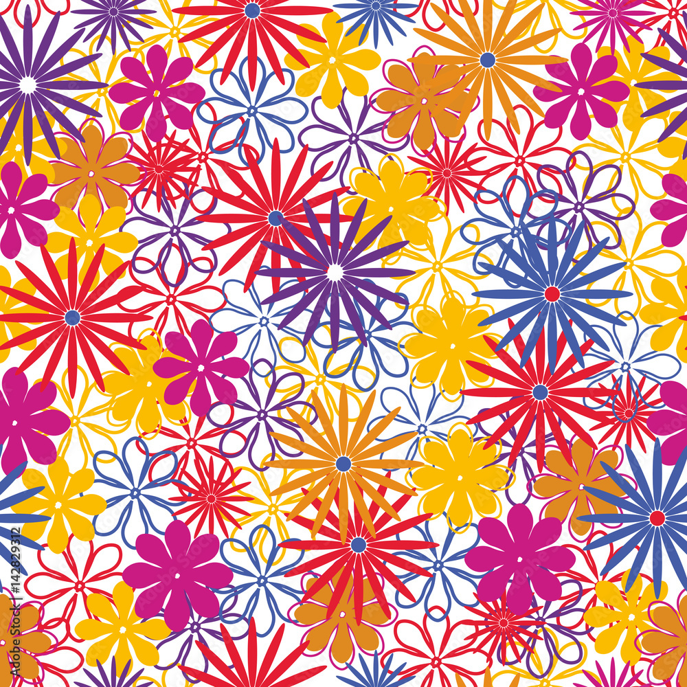Seamless background of flowers Seamless background of flowers