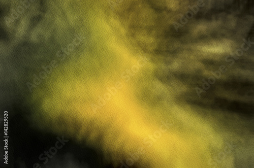 Background image showing yellow swath flowing through dark green with grunge ...