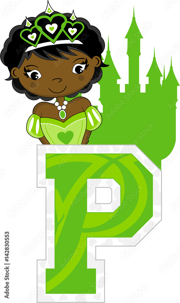 P is for Princess Alphabet Learning Illustration P is for Princess Alphabet Learning Illustration