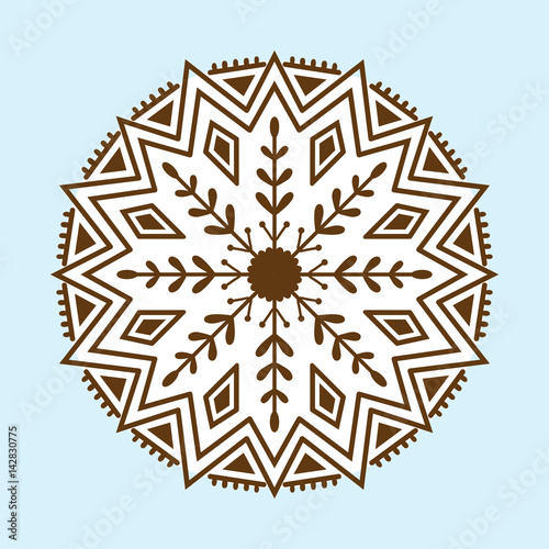 Henna tattoo brown mehndi flower template doodle ornamental lace decorative e...