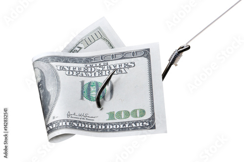Hundred dollar bill on the hook