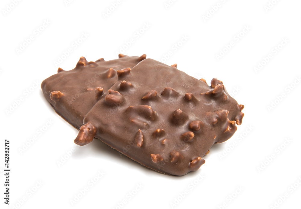 German cookies in chocolate isolated German cookies in chocolate isolated