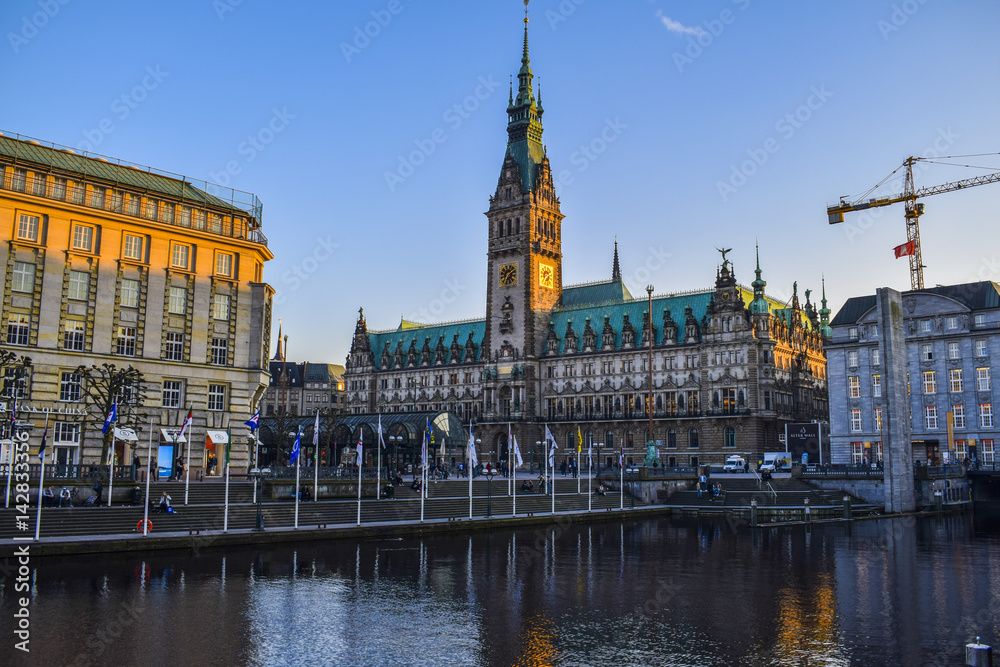 Fototapeta premium Rathaus Hamburg