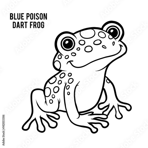 Coloring book, Blue poison dart frog