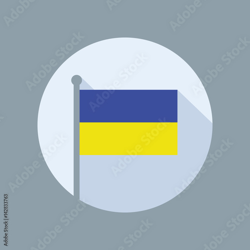 Ukraine Flag Flat Icon