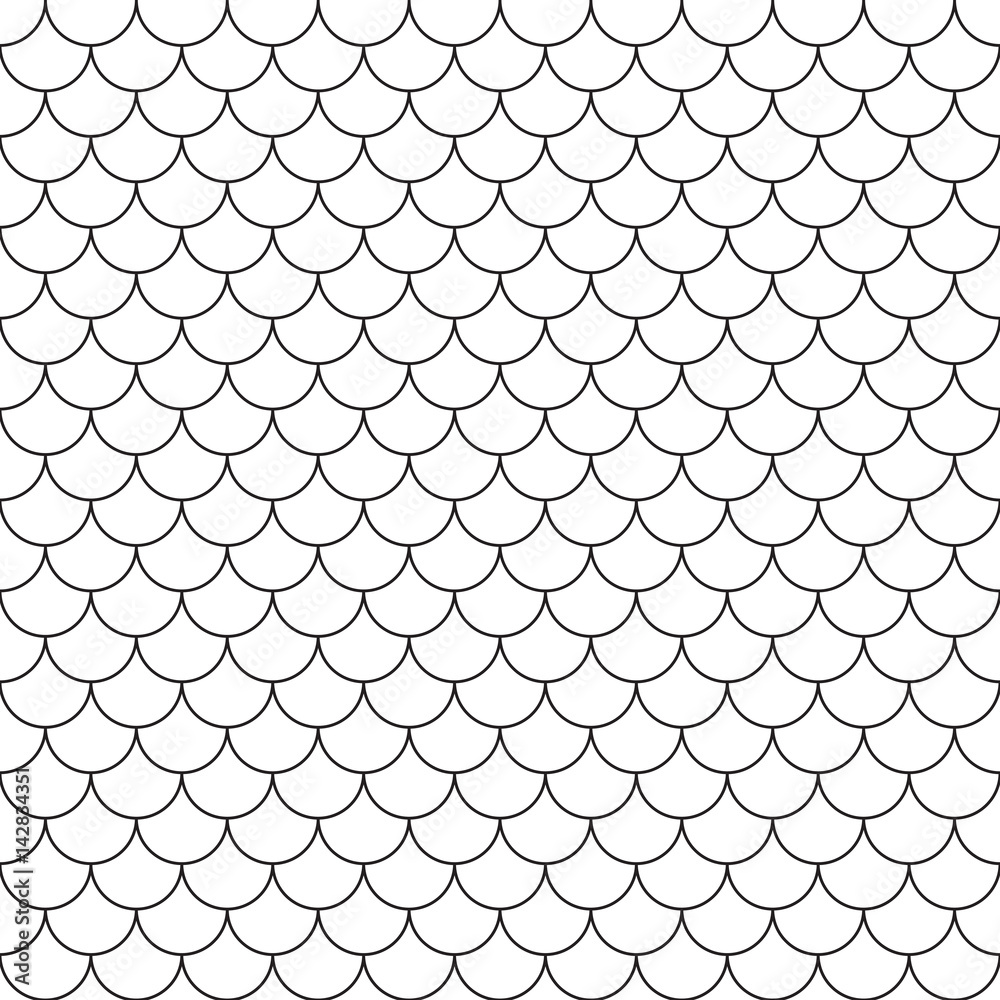 Fototapeta premium Fish Scales Seamless Pattern