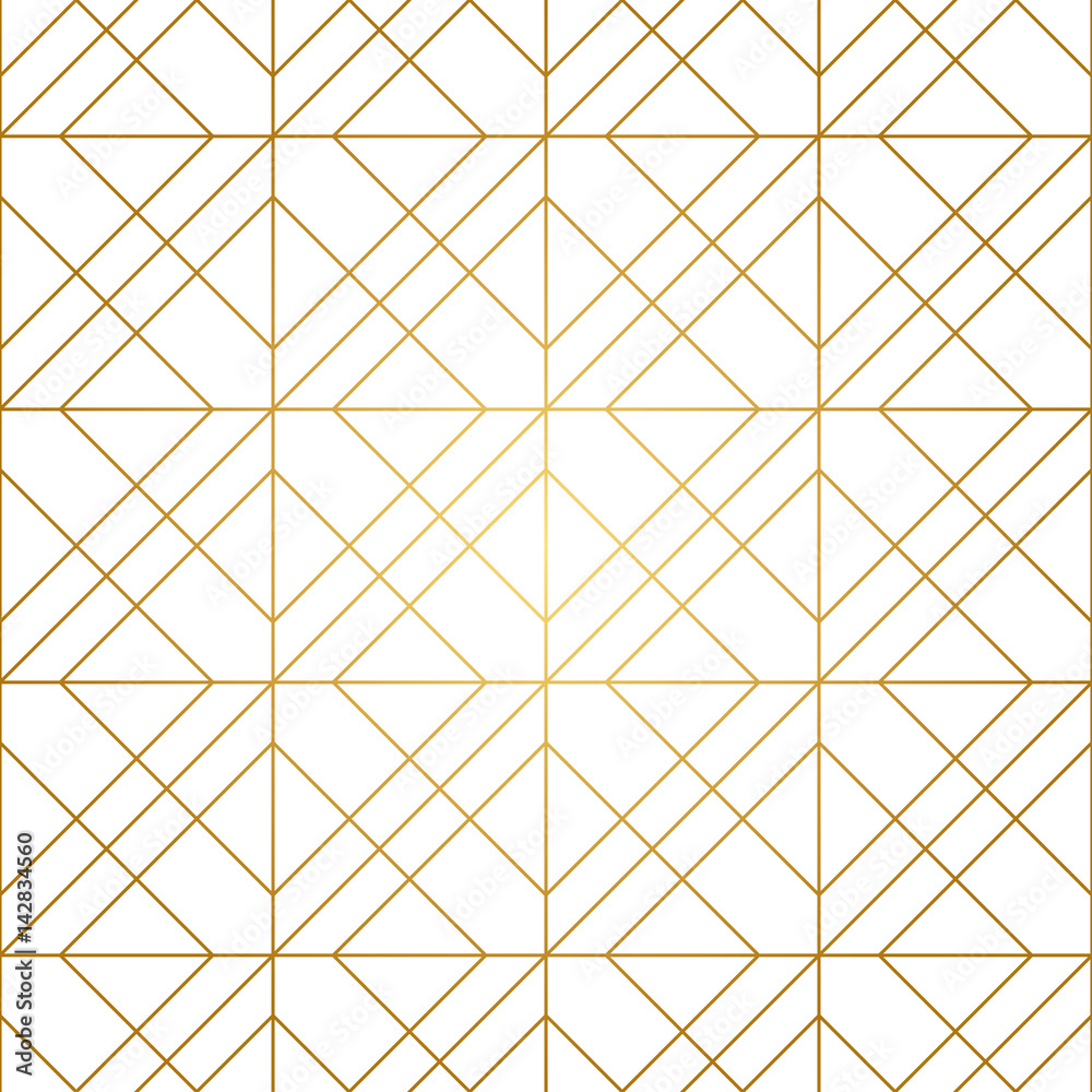 Golden Lines Seamless Pattern