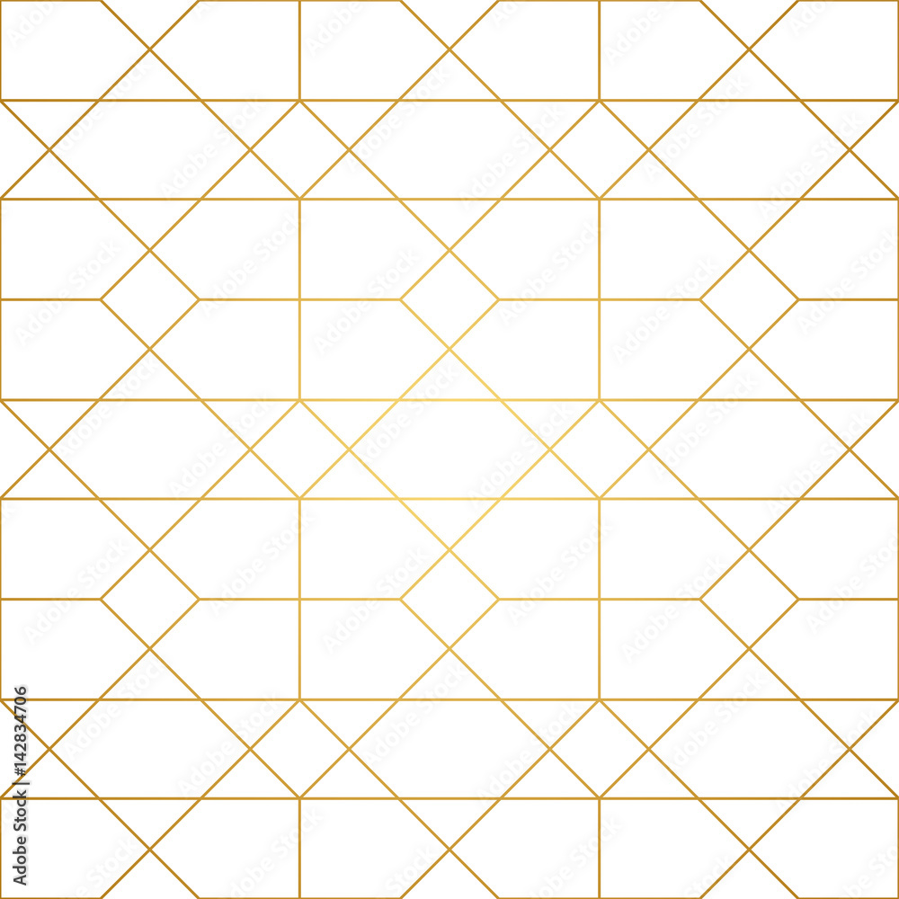 Golden Lines Seamless Pattern