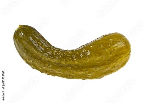 Marinated cucumber on a white background