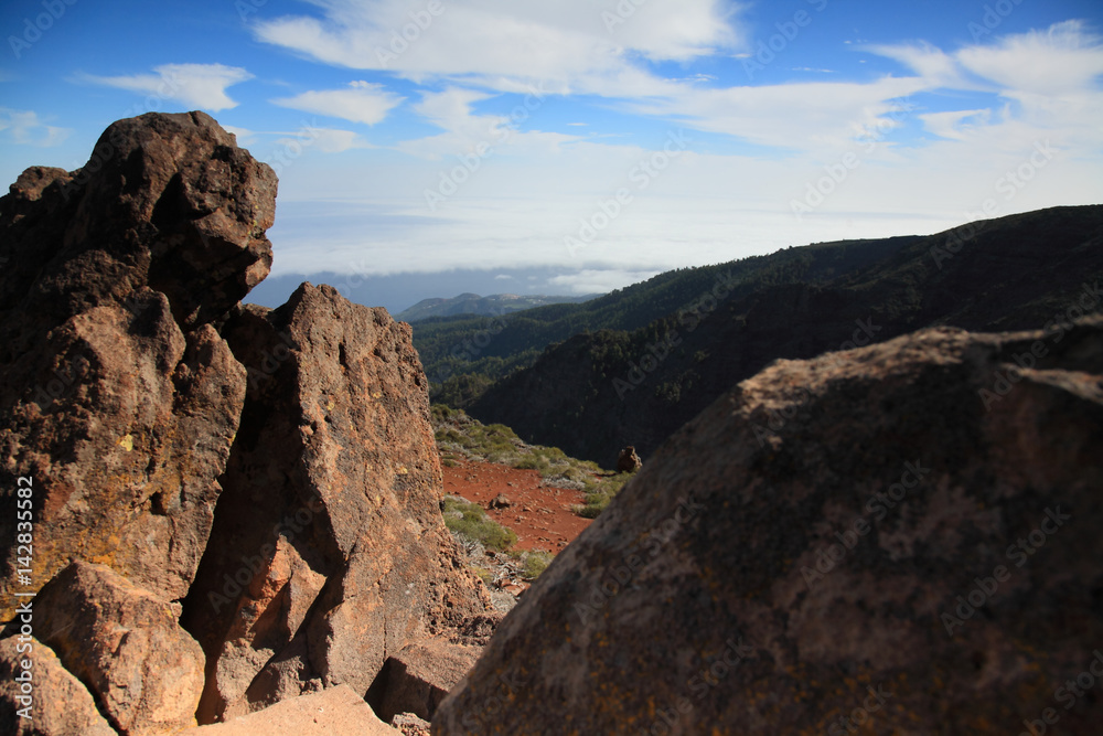 Fototapeta premium Mountain landscape at Pinar de Garafía - La Palma, Canary Islands