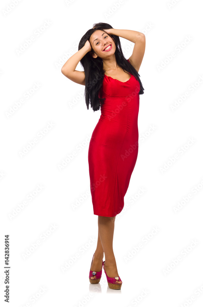 Nice woman model isolated on the white background Nice woman model isolated on the white background