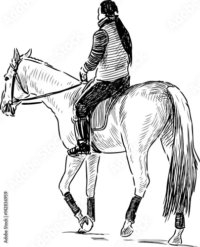A girl a horseback