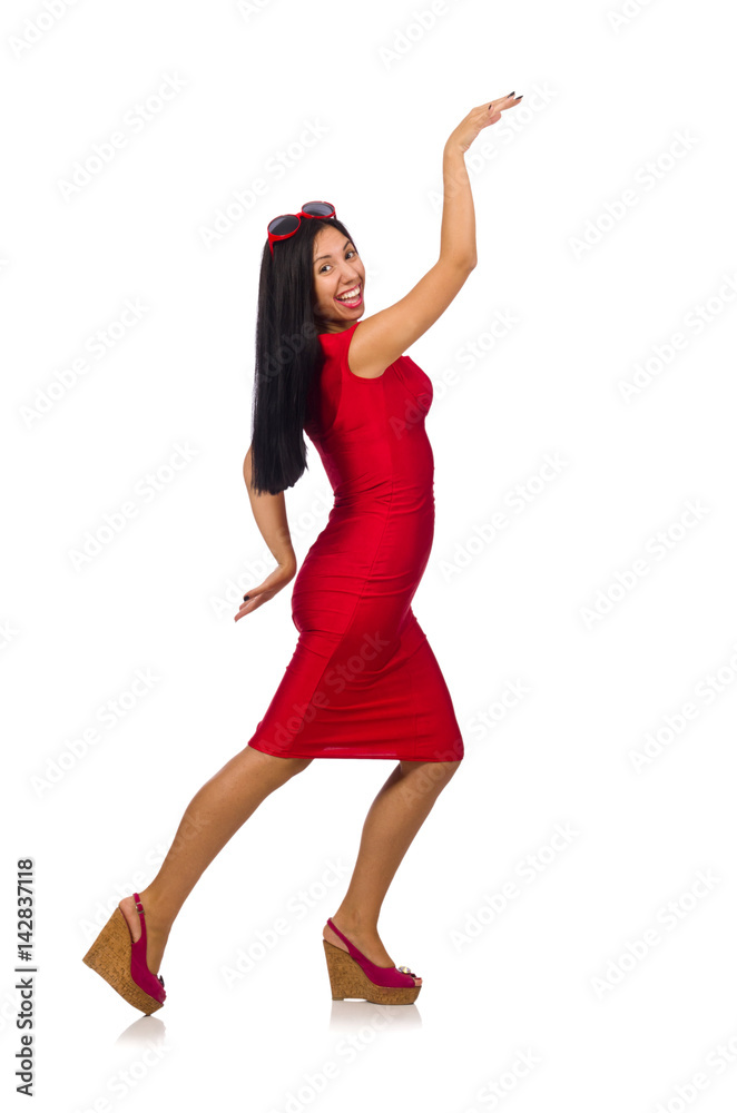 Nice woman model isolated on the white background Nice woman model isolated on the white background