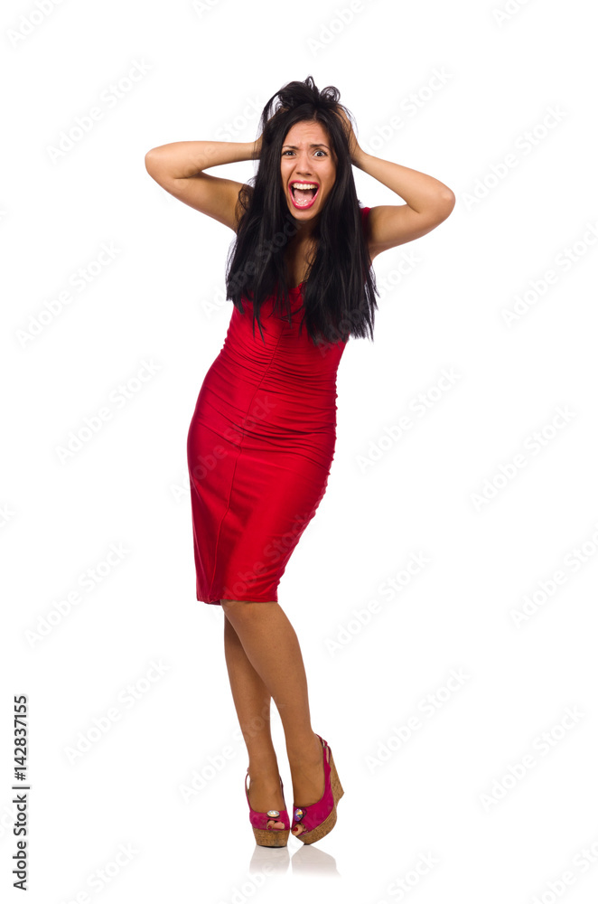 Nice woman model isolated on the white background Nice woman model isolated on the white background