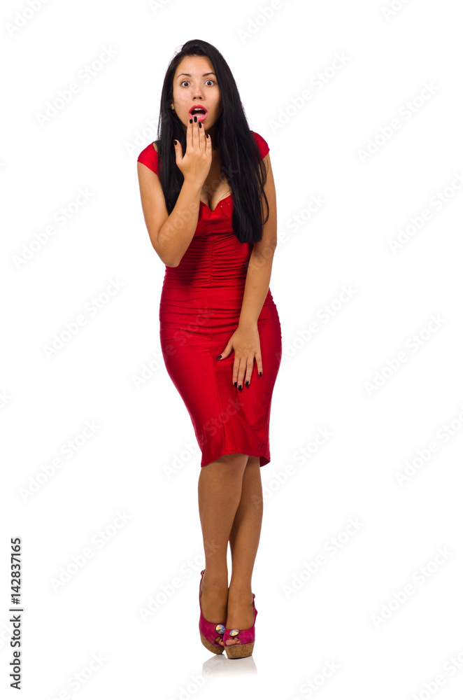 Nice woman model isolated on the white background Nice woman model isolated on the white background