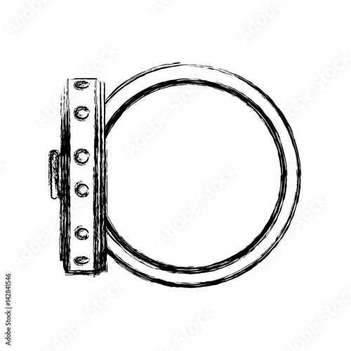vault safe deposit bank empty vector icon illustration