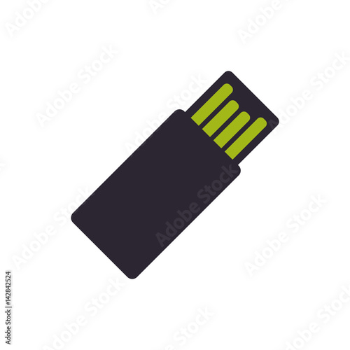 usb hard drive pen vector icon illustration