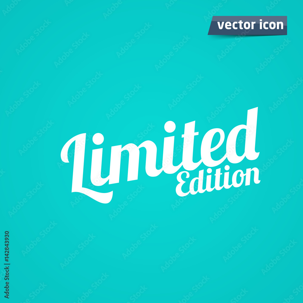 limited edition font vector illustration