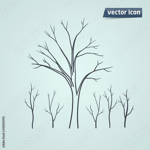 tree silhouette vector icon