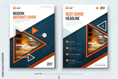 Corporate business annual report cover, brochure or flyer design. Leaflet presentation. Catalog with Abstract geometric background. Modern publication poster magazine, layout, template. A4 size