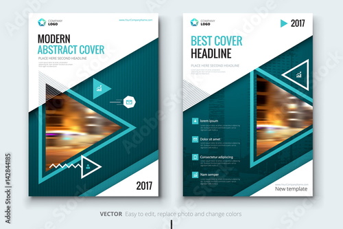 Corporate business annual report cover, brochure or flyer design. Leaflet presentation. Catalog with Abstract geometric background. Modern publication poster magazine, layout, template. A4 size