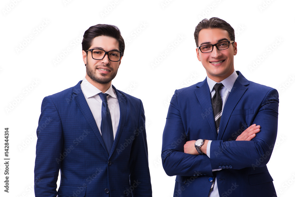 Two businessmen isolated on the white background Two businessmen isolated on the white background
