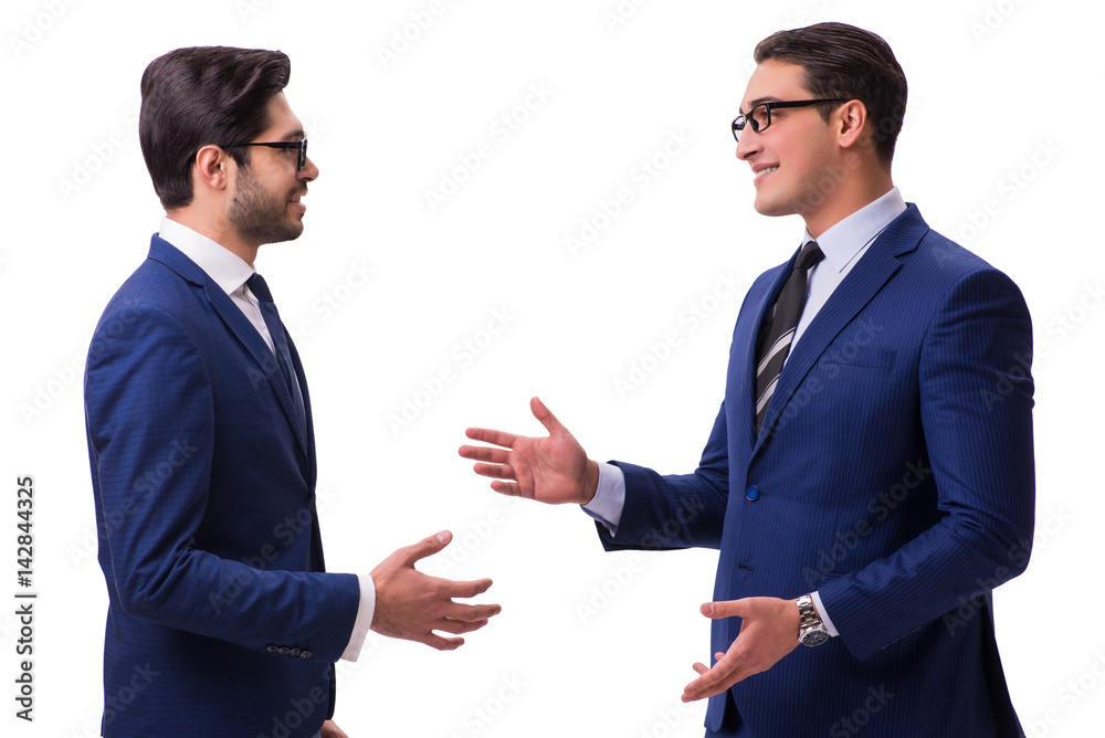 Two businessmen isolated on the white background Two businessmen isolated on the white background