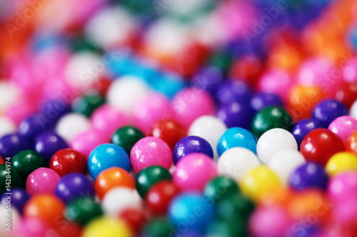 Colorful Tiny Round Gumball Candy Background