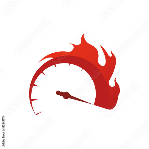 Speedometer power car icon vector illustration graphic design