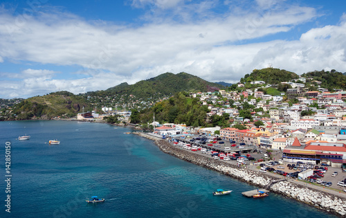 Grenada island - Saint George's town and bay