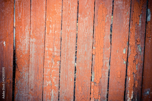 Old painted wooden fence