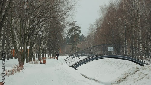 Winter park and bridge