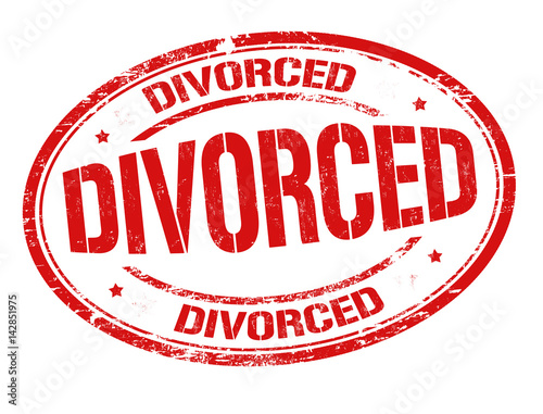 Divorced grunge sign or stamp