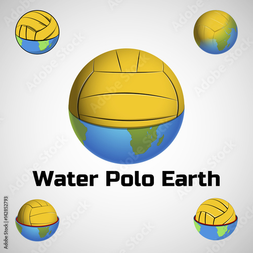 Water polo earth logo for the team and the cup