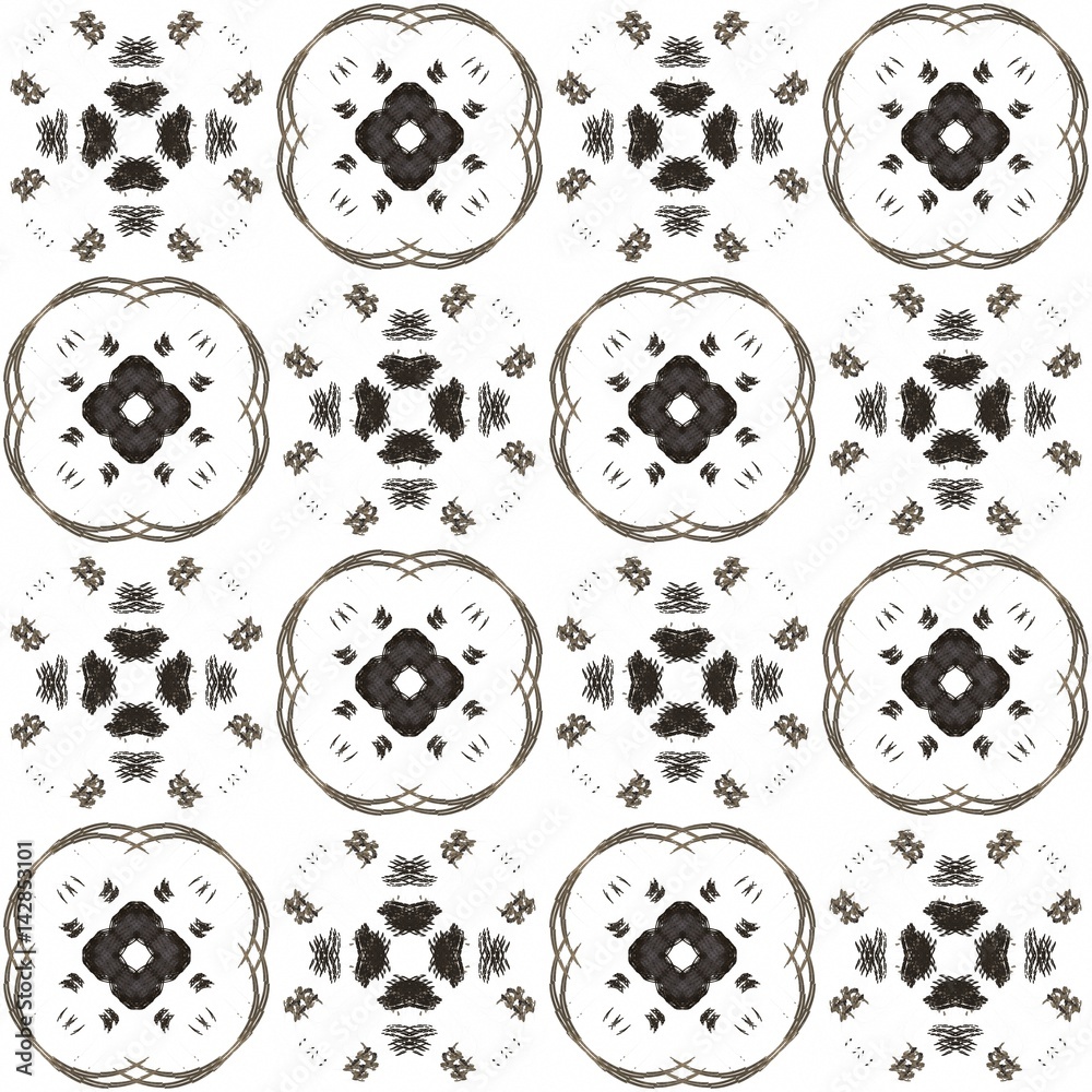 Fototapeta premium Seamless texture with 3D rendering abstract fractal gray pattern