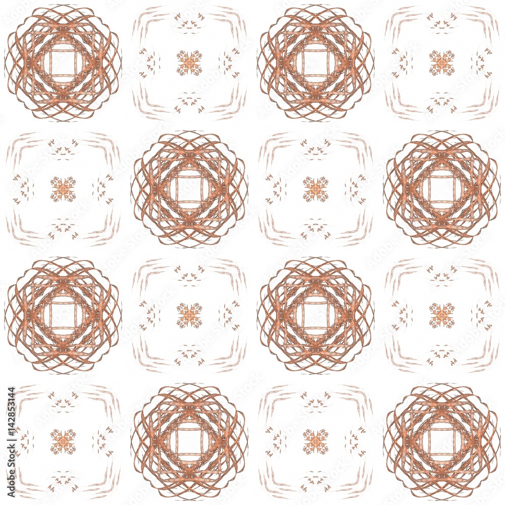 Obraz premium Seamless texture with 3D rendering abstract fractal orange pattern