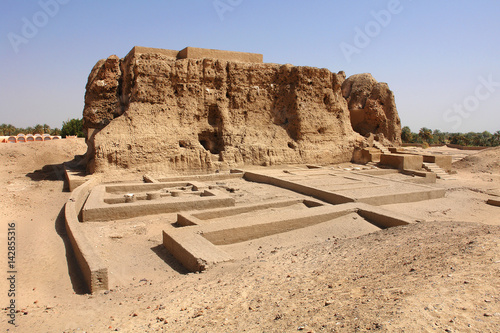 Temple known as the Western Deffufa in Kerma, Sudan
 photo
