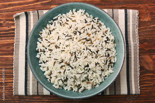 Bowl of mixed wild rice