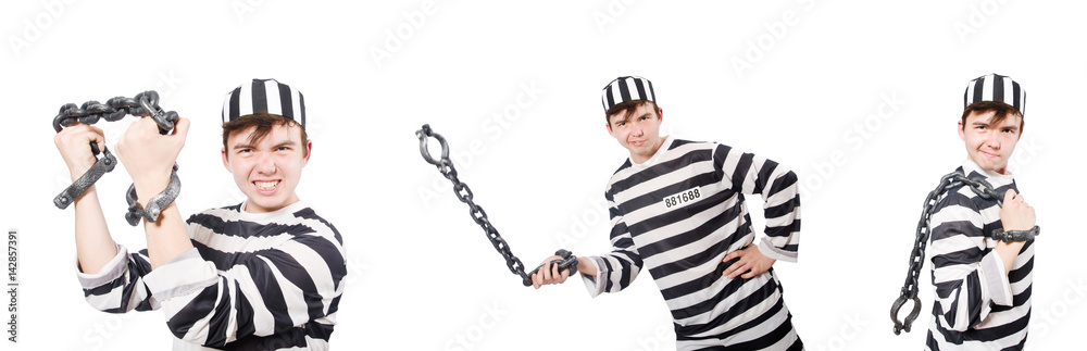 Funny prison inmate in concept Funny prison inmate in concept